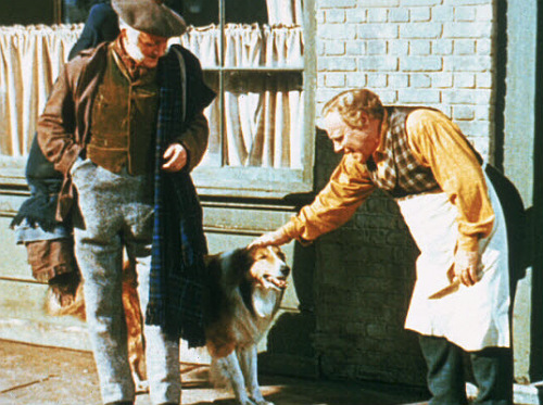 Donald Crisp, Lassie, and Edmund Gwenn